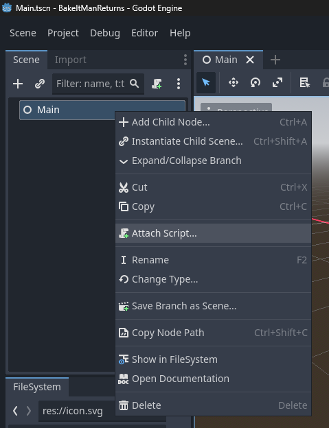 Attach script