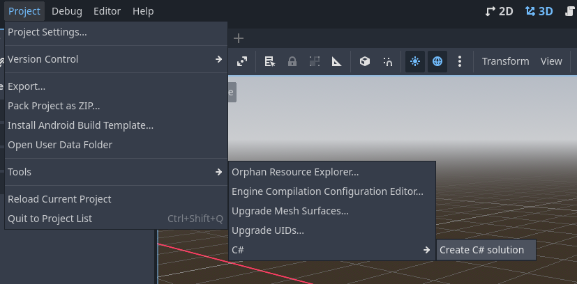 Create CSharp solution