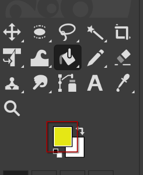 Foreground color in gimp