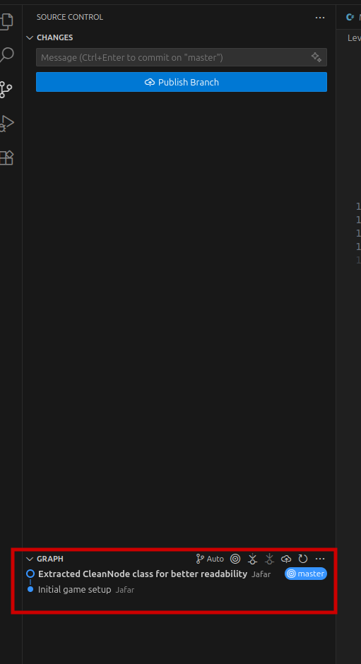 Git graph update