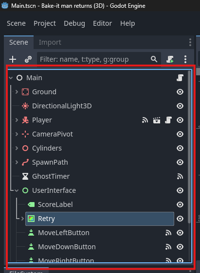 Godot node tree