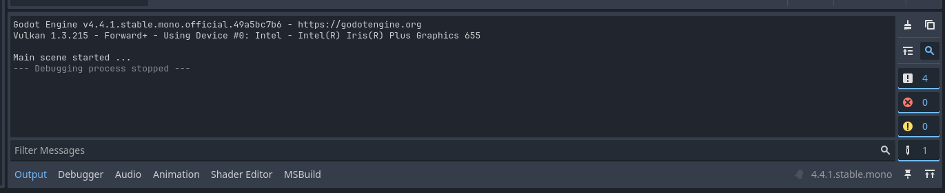 Godot output section