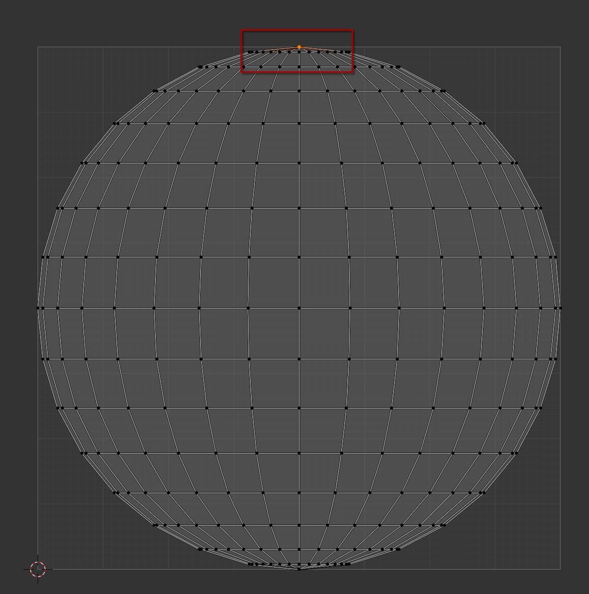 Top center uv vertex