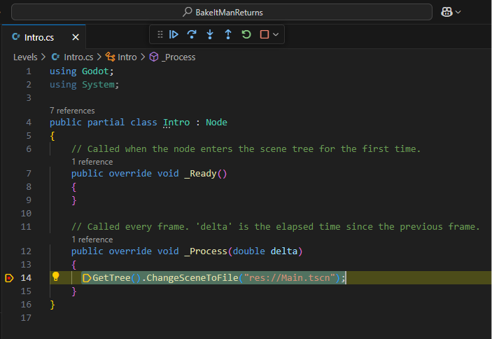 Breakpoint hit in VSCode